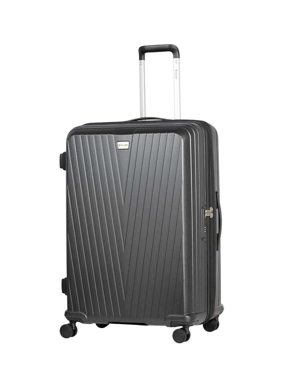 Volair Vmax Expandable Hardside Large Spinner Suitcase - 78cm - Black Front Right Image 1