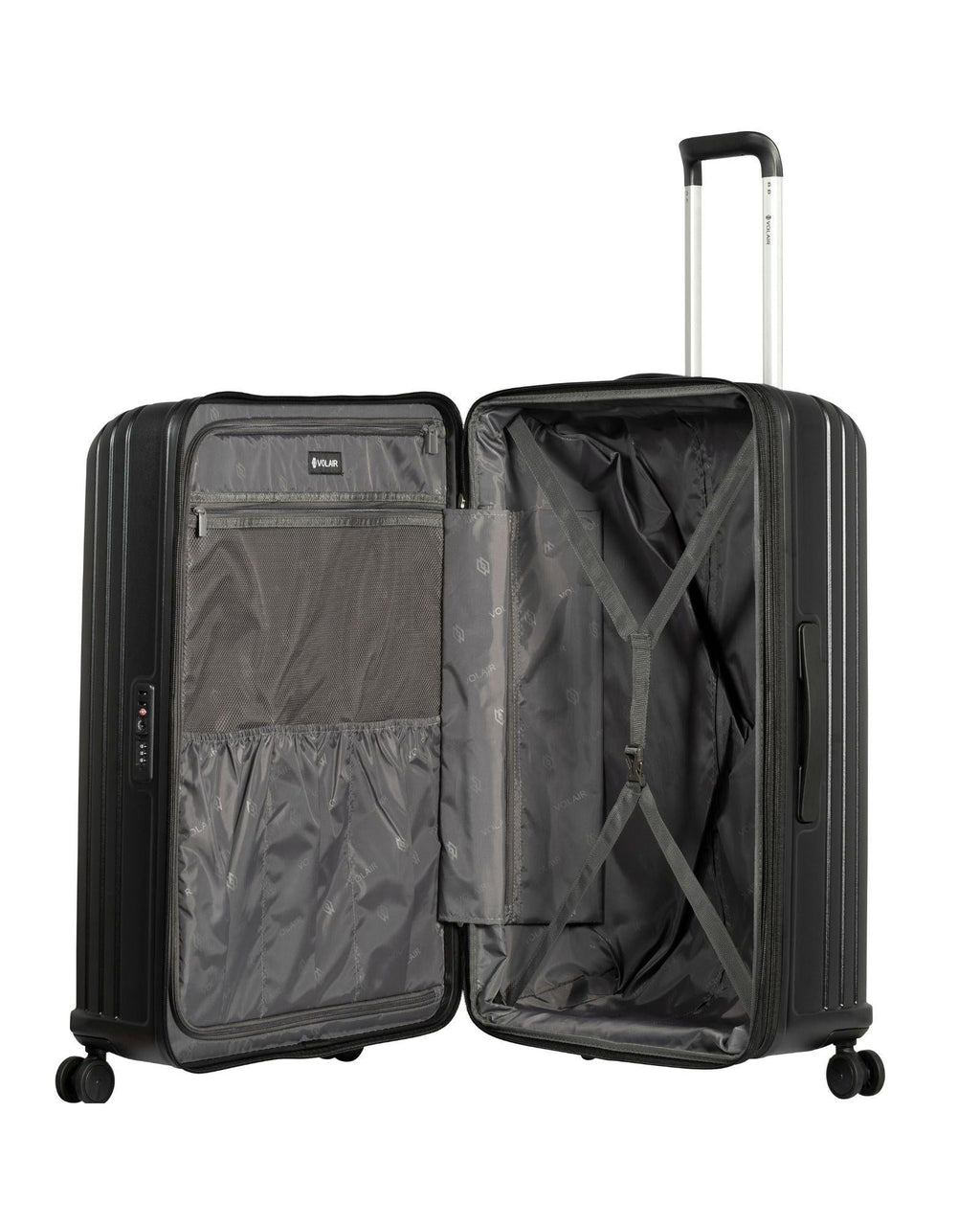 Volair Vmax Expandable Hardside 3-Piece Spinner Luggage Set - Black Interior Image 5