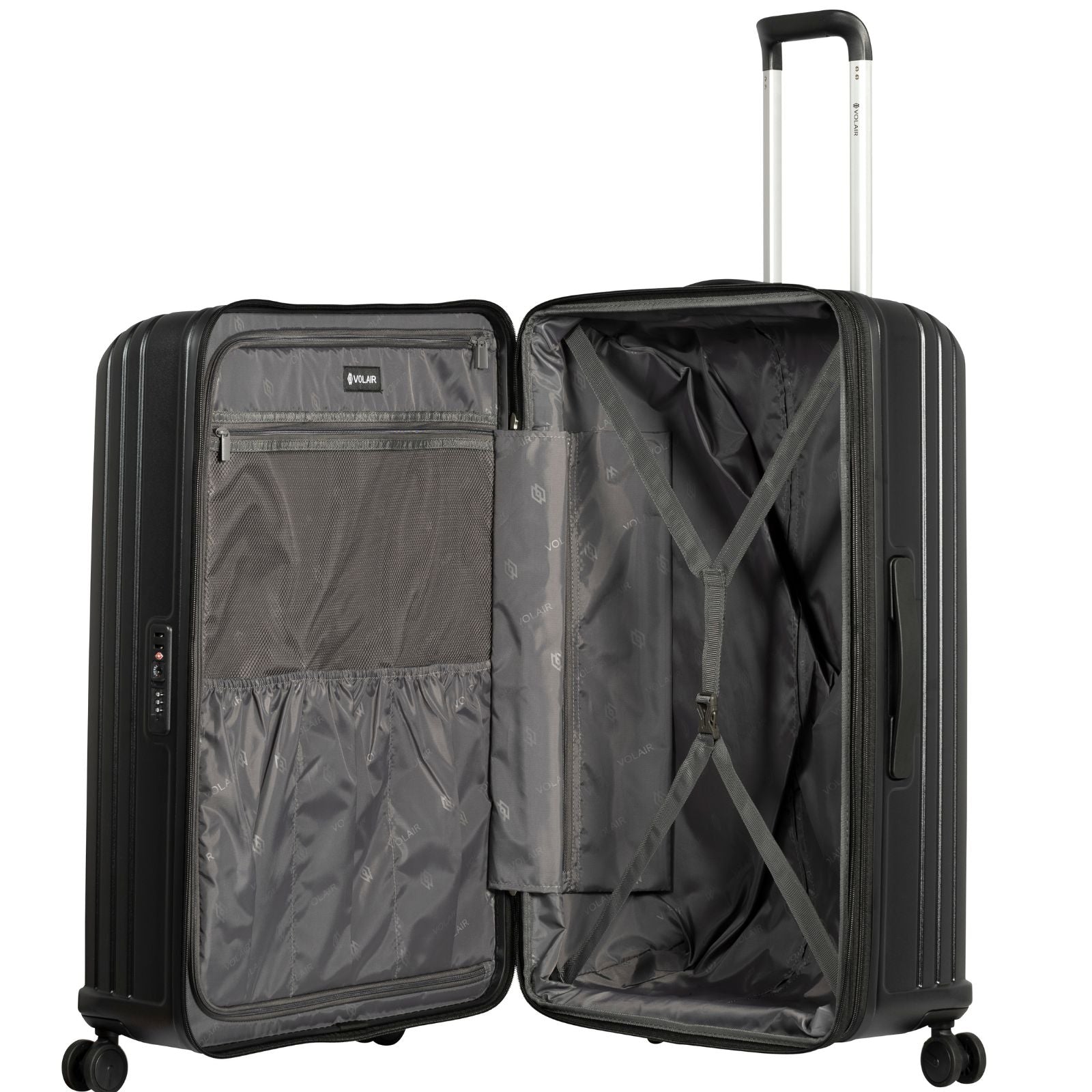 Volair Vmax Expandable Hardside 3-Piece Spinner Luggage Set - Black
