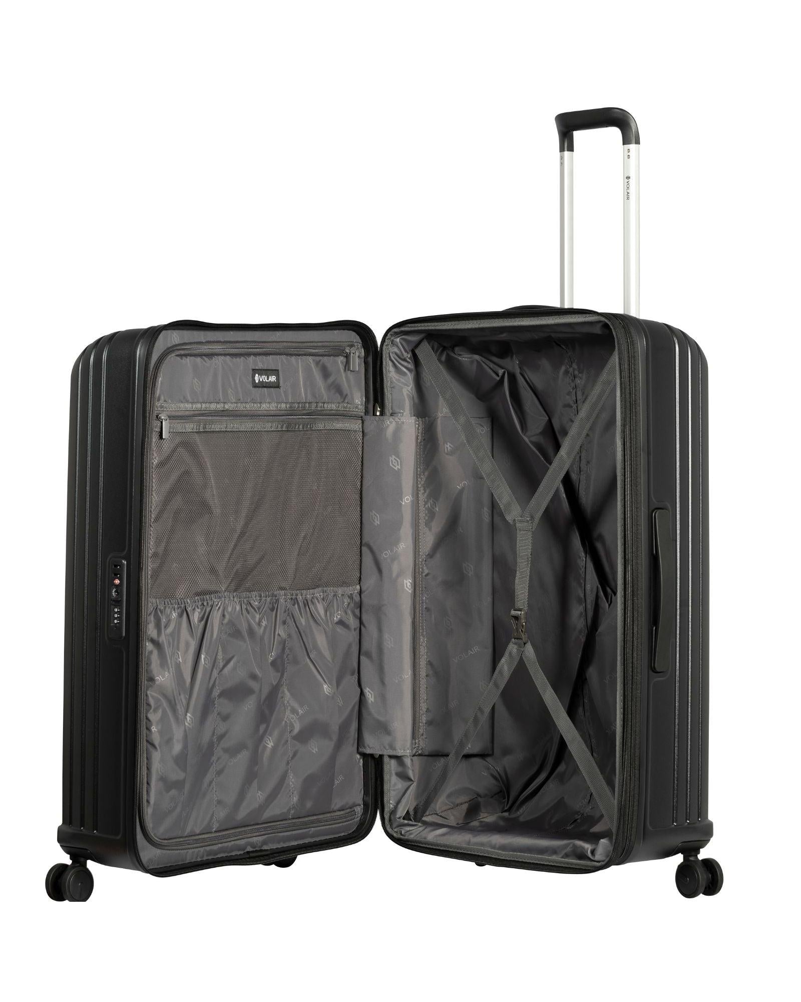 Volair Vmax Expandable Hardside 2-Piece Spinner Luggage Set - Large & Carry-On - Black Interior Image 5