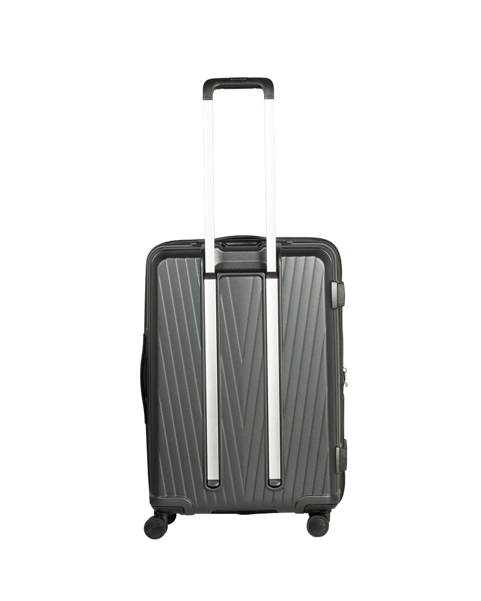 Volair Vmax Expandable Hardside 2-Piece Spinner Luggage Set - Medium & Carry-On - Black Back Image 4