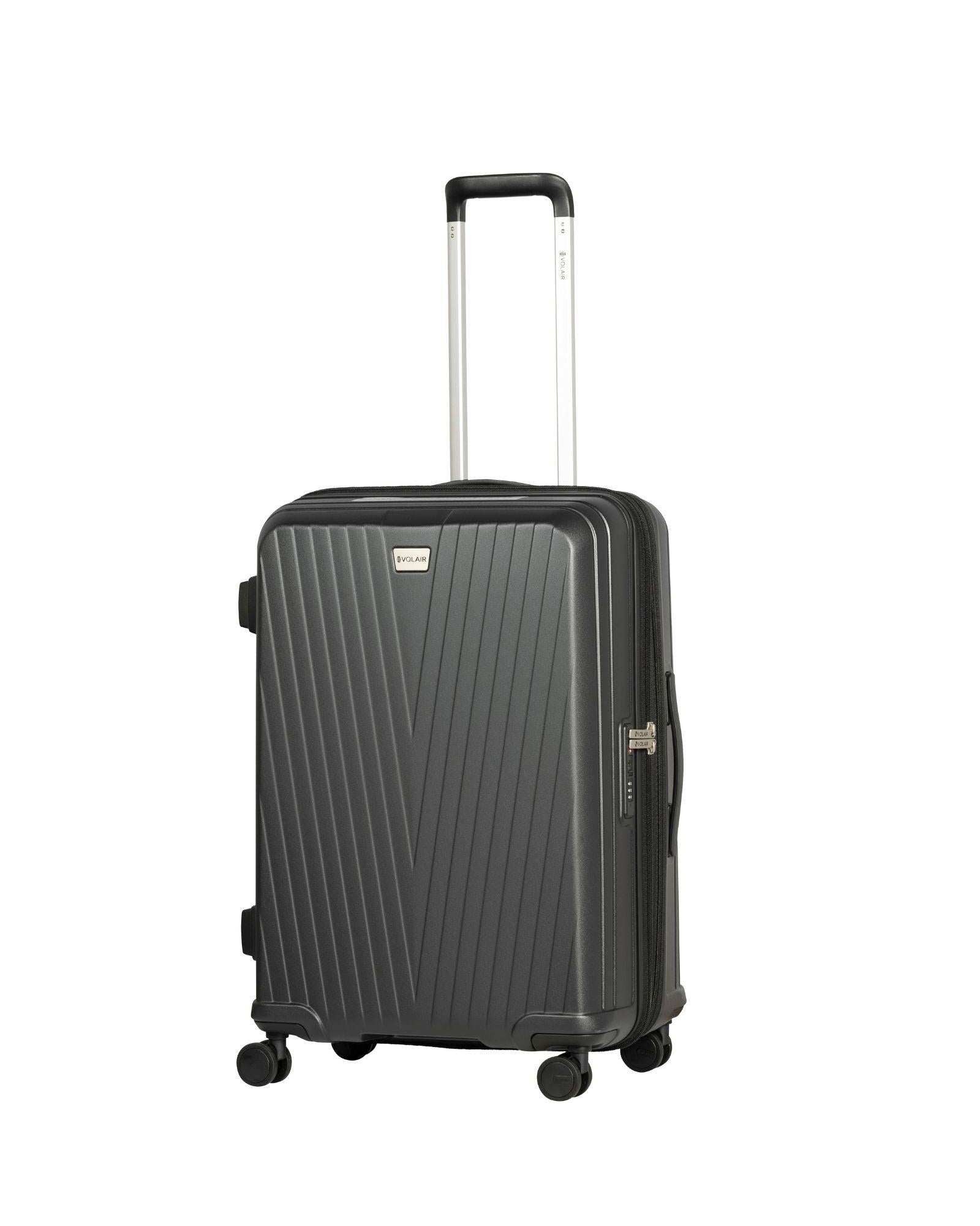 Volair Vmax Expandable Hardside Medium Spinner Suitcase - 68cm - Black Front Right Image 1