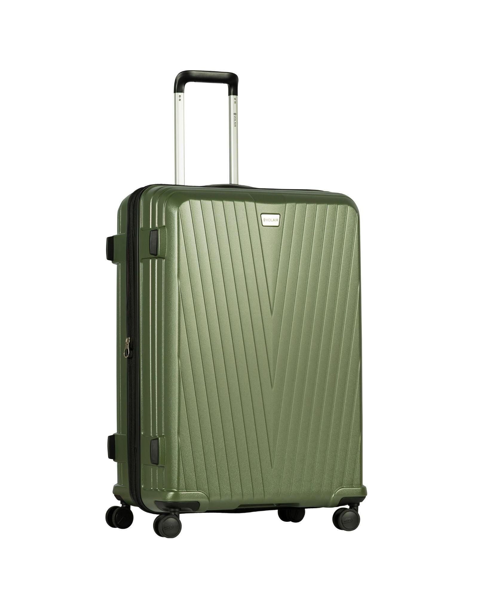 Volair Vmax Expandable Hardside Large Spinner Suitcase - 78cm - Chive Green Front Left Image 2