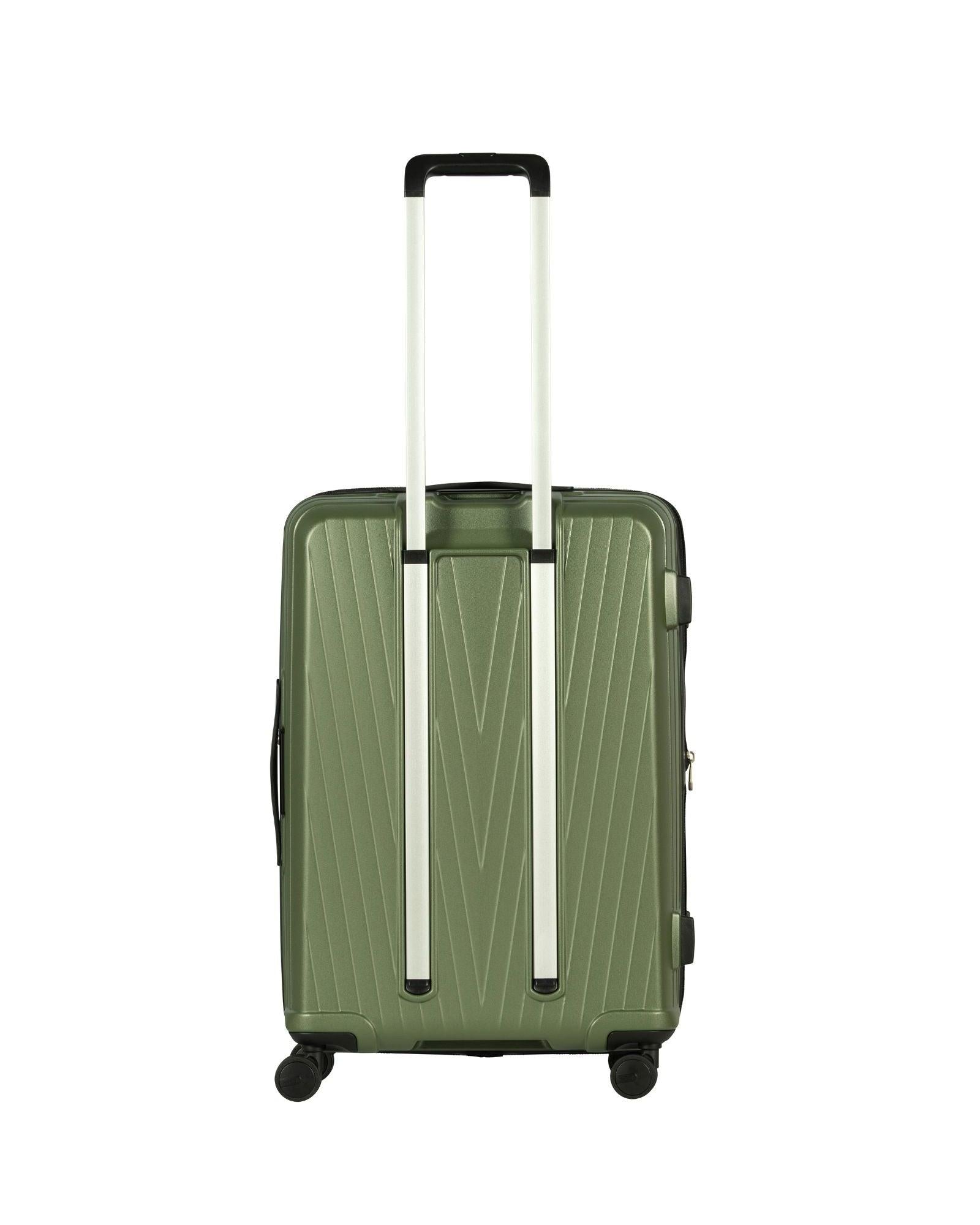 Volair Vmax Hardside 3 Piece EXP Spinner Suitcase Set Chive Green Back Image 5