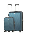 Volair Vmax Expandable Hardside 2-Piece Spinner Luggage Set - Large & Carry-On - Steel Blue Front Right Image 1