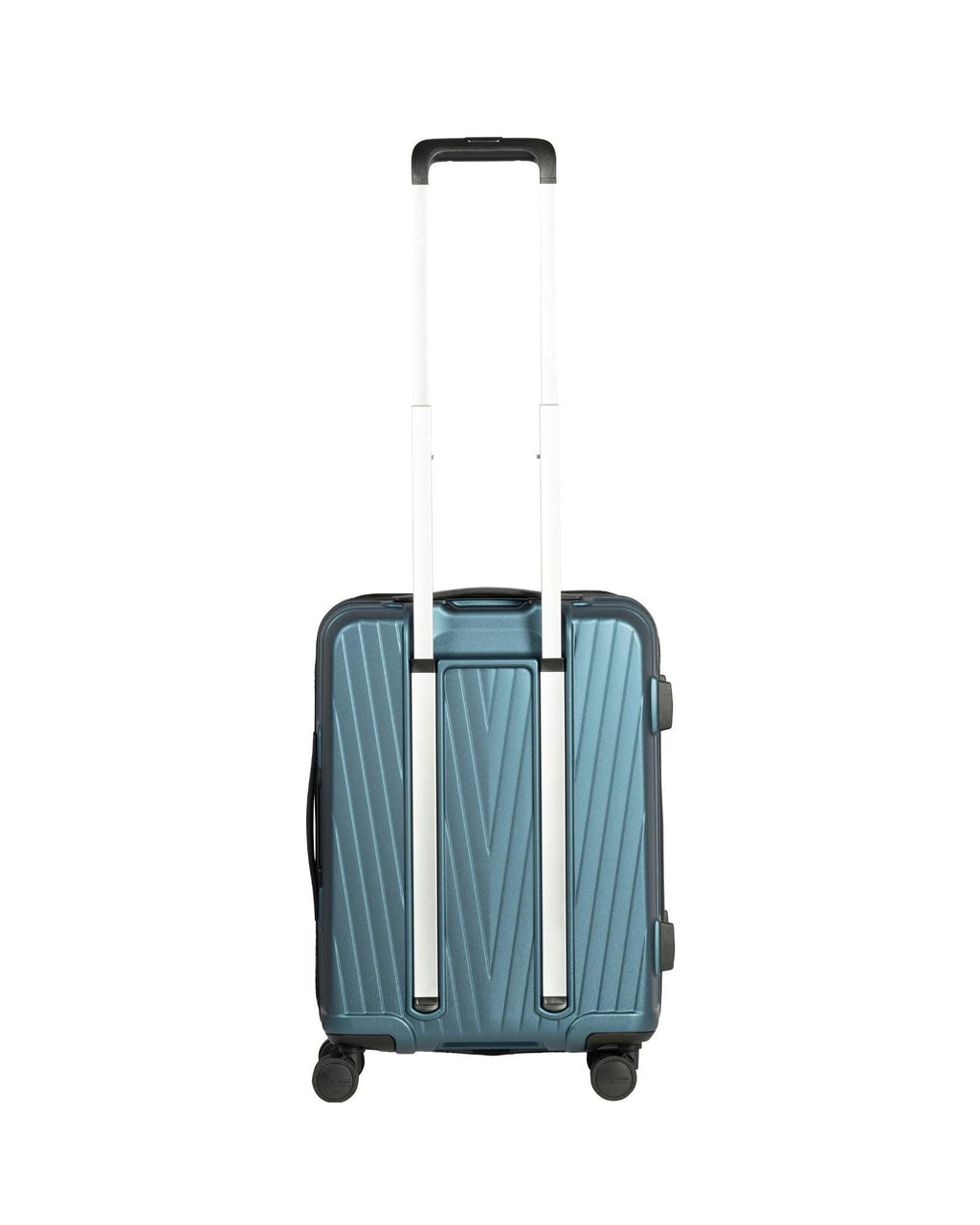 Volair Vmax Expandable Hardside Carry-On Spinner Suitcase - 55cm - Steel Blue Back Image 4