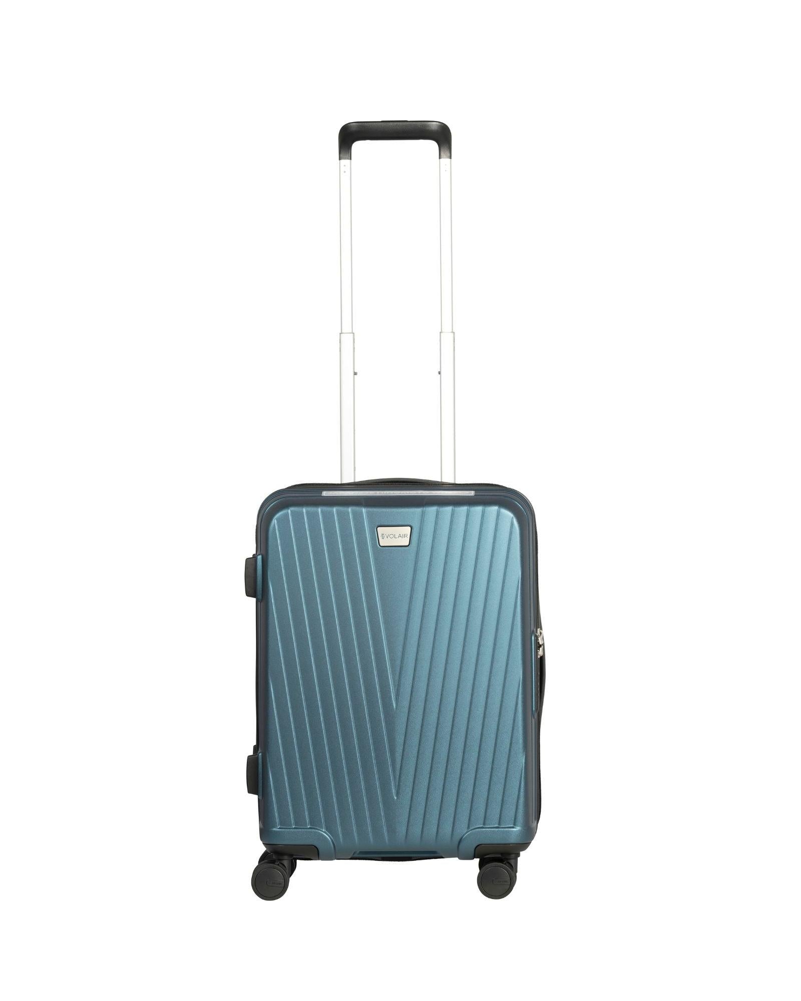 Volair Vmax Expandable Hardside Carry-On Spinner Suitcase - 55cm - Steel Blue Front Image 3