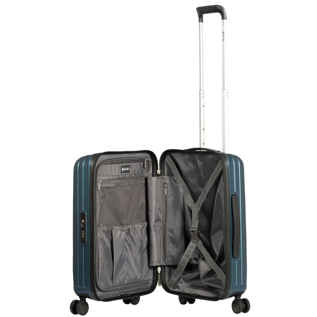 Volair Vmax Expandable Hardside Carry-On Spinner Suitcase - 55cm - Steel Blue