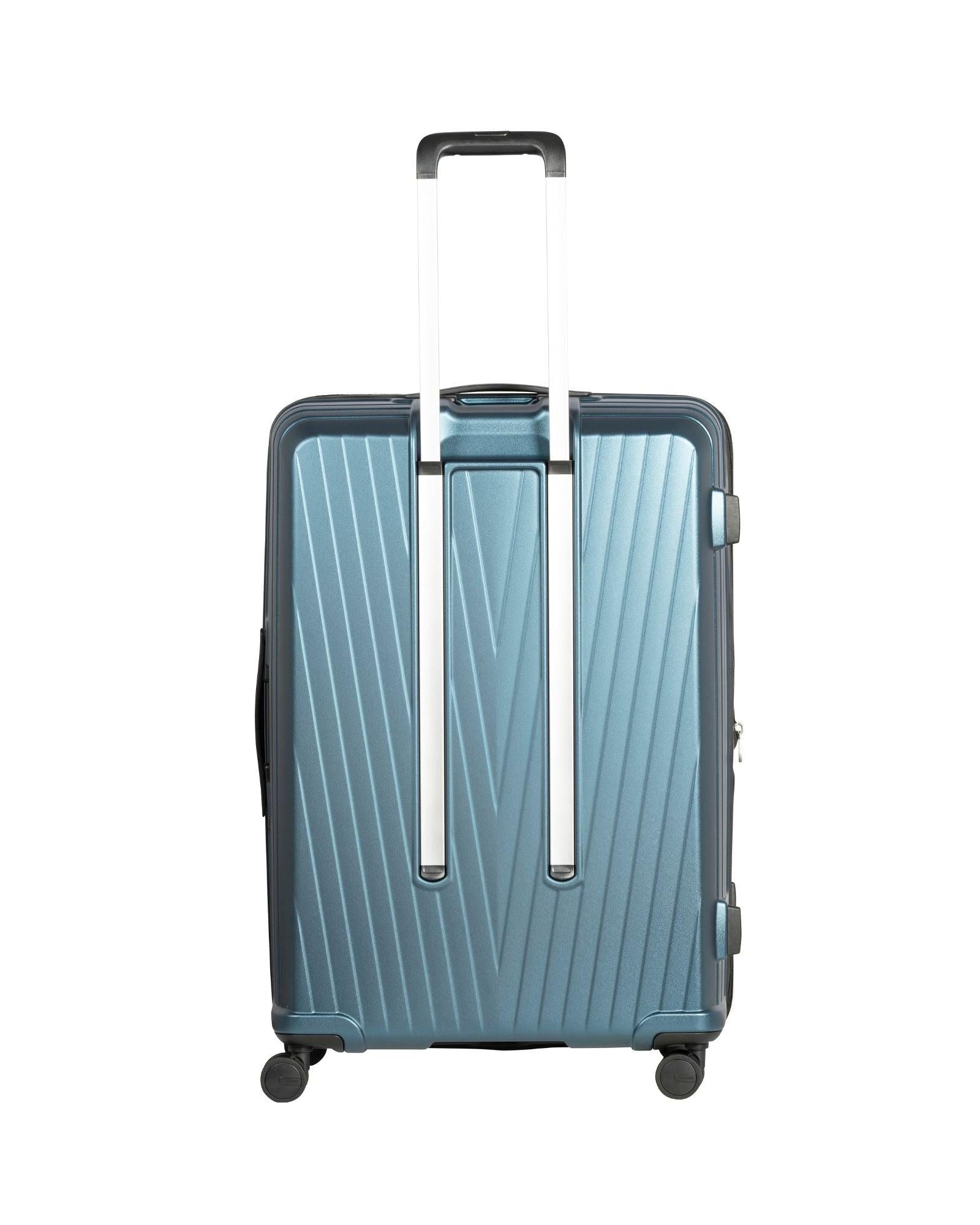 Volair Vmax Expandable Hardside 3-Piece Spinner Luggage Set - Steel Blue Back Image 4