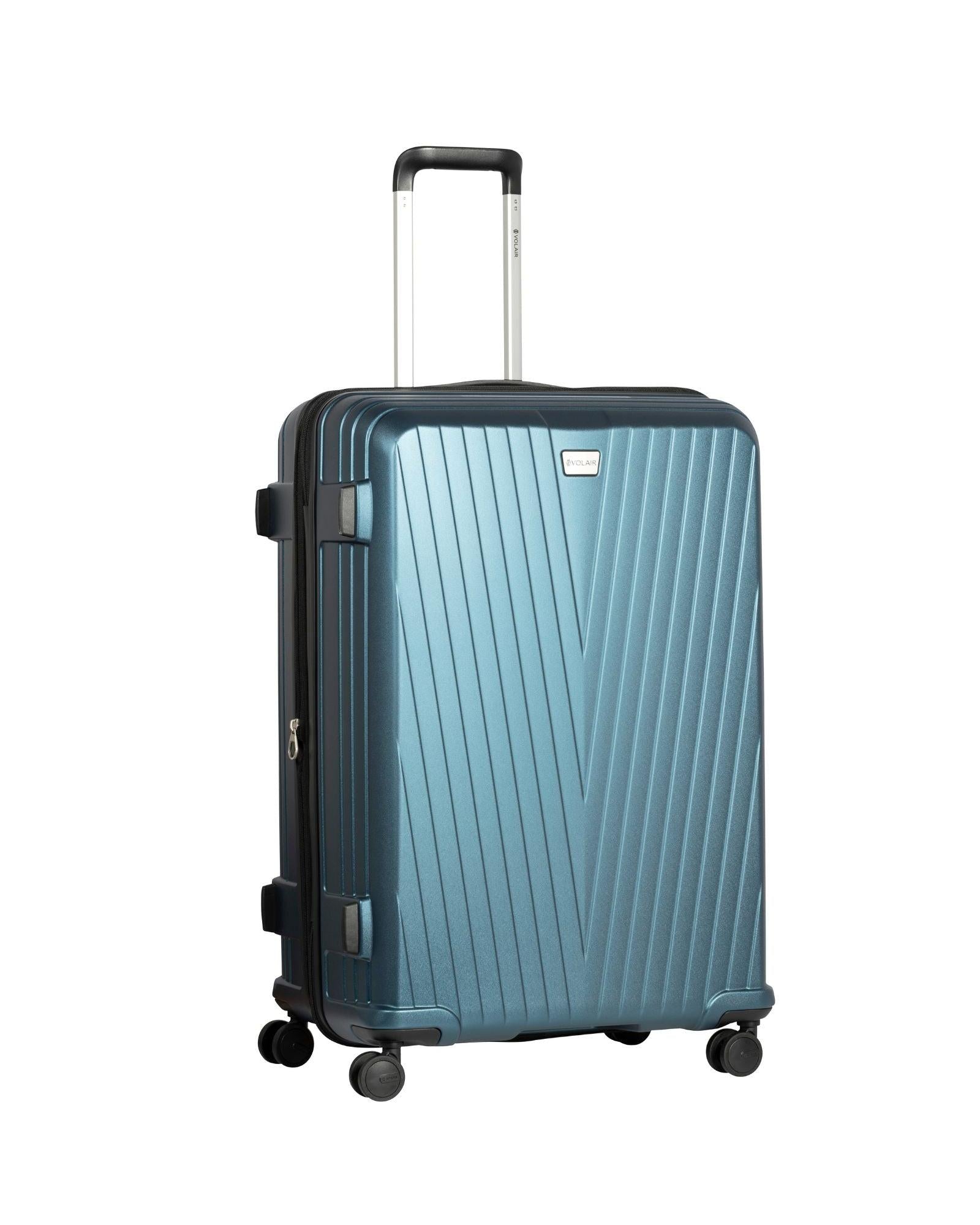 Volair Vmax Expandable Hardside 3-Piece Spinner Luggage Set - Steel Blue Front Left Image 2