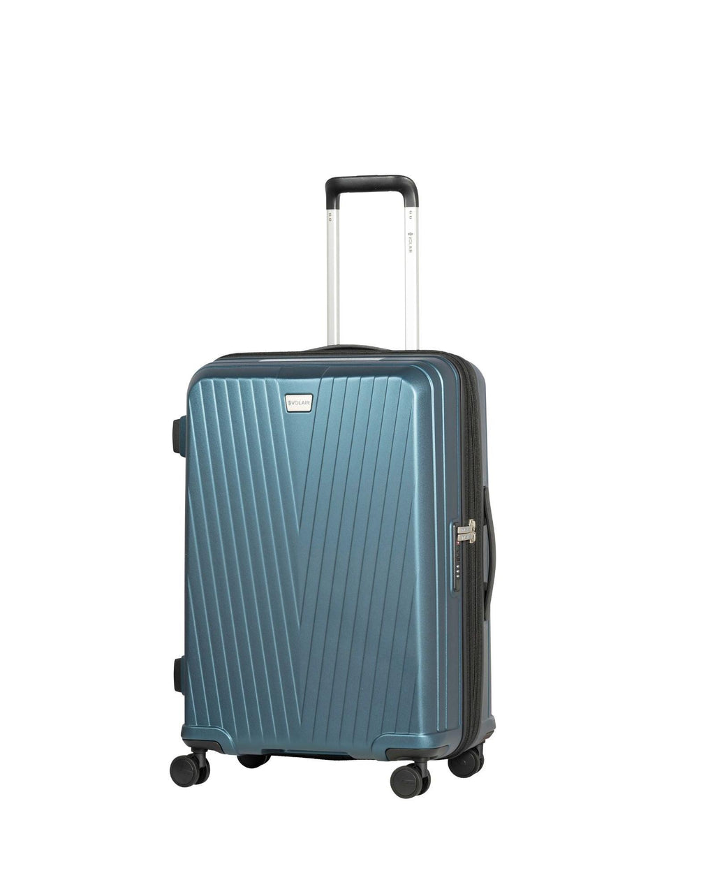 Volair Vmax Expandable Hardside Medium Spinner Suitcase - 68cm - Steel Blue Front Right Image 1