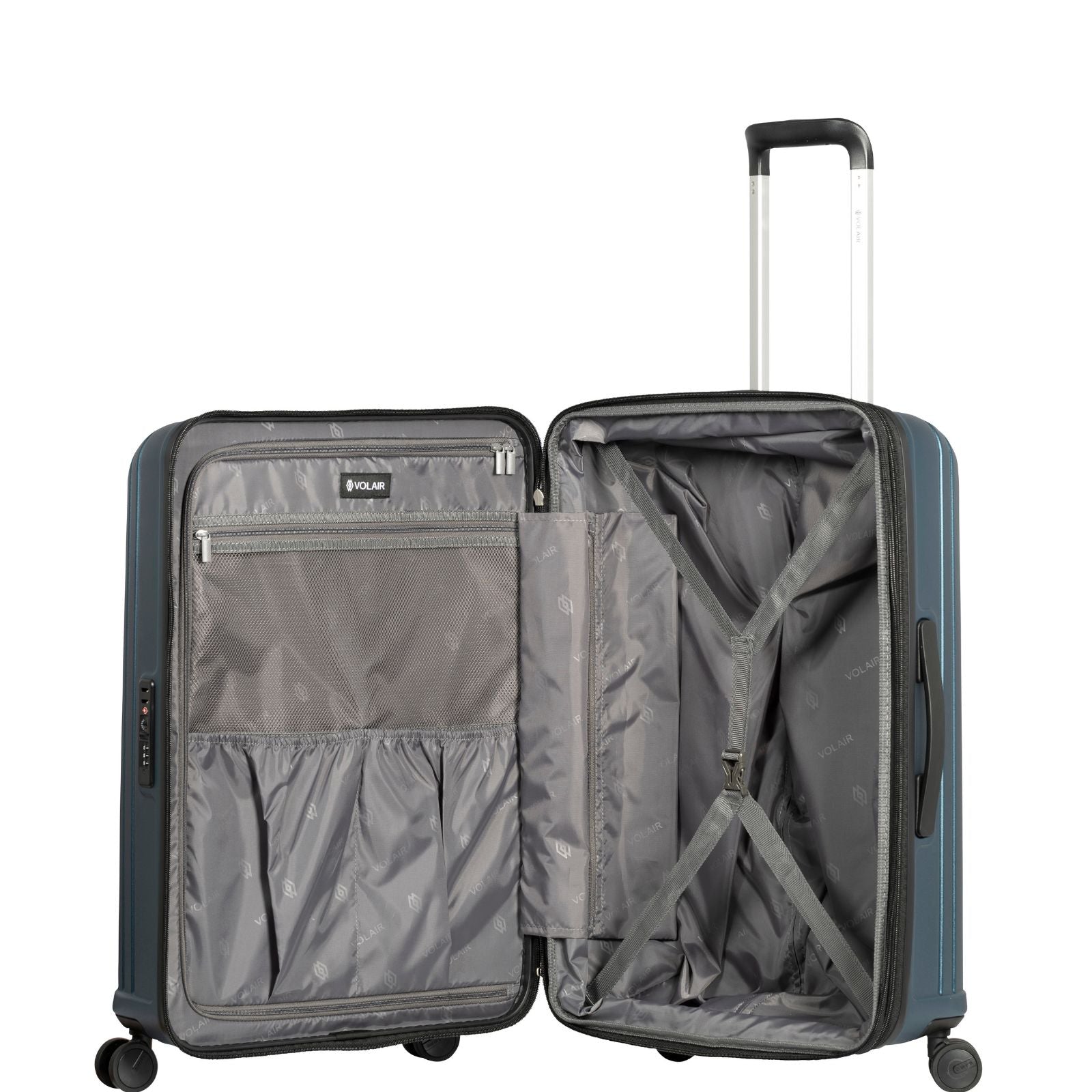 Volair Vmax Expandable Hardside Medium Spinner Suitcase - 68cm - Steel Blue
