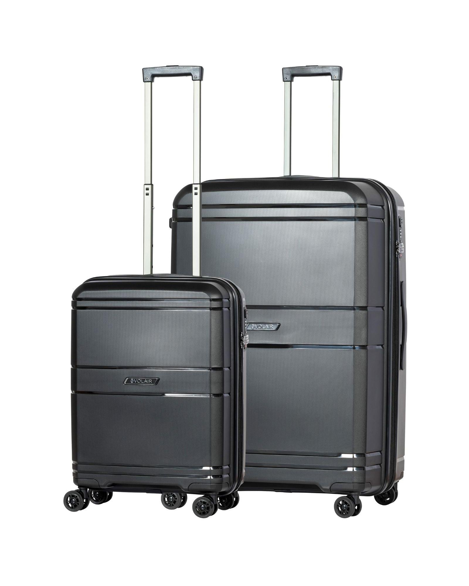 Volair Zurich Hardside 2-Piece Spinner Luggage Set - Large & Carry-On - Black Image 1