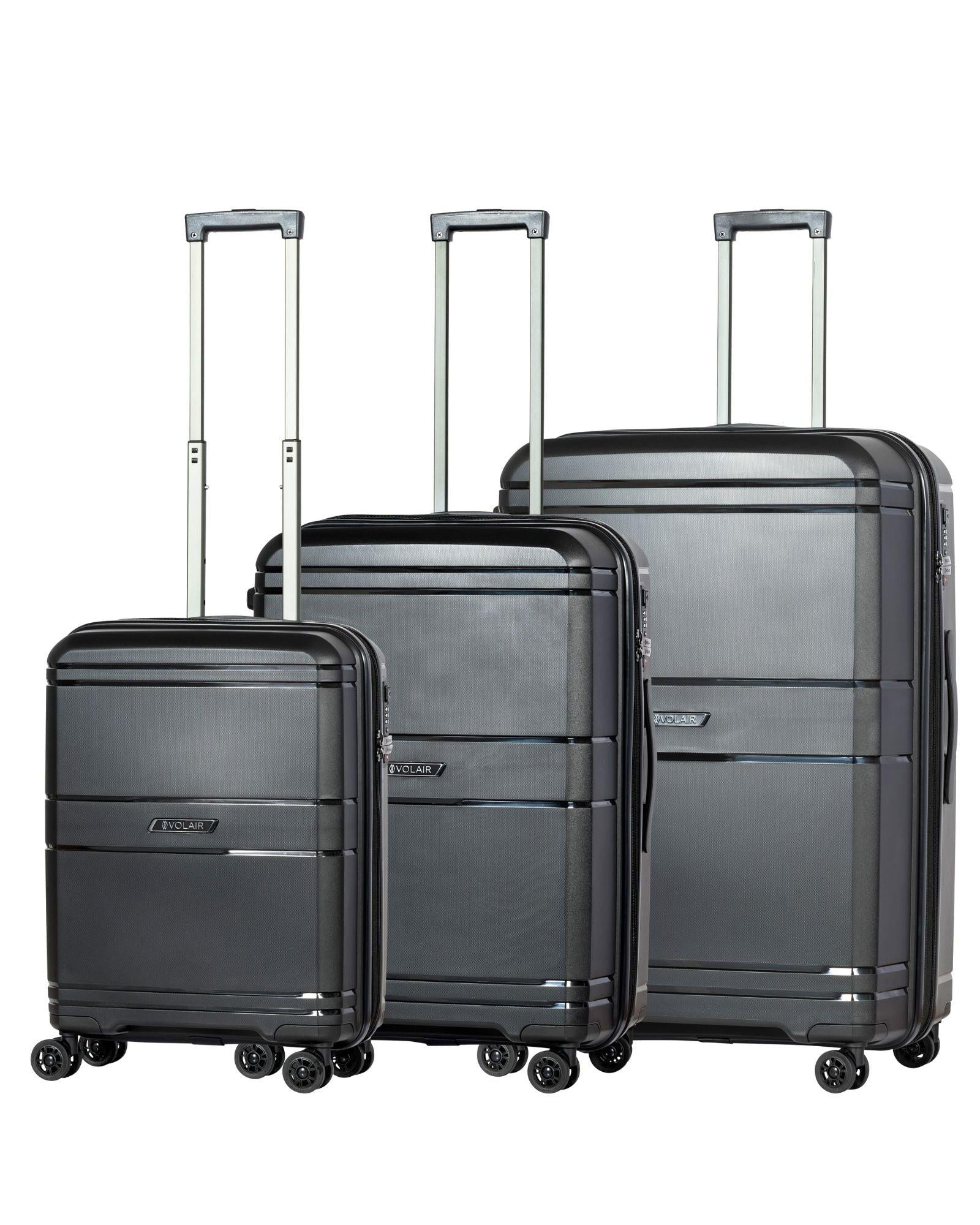 Volair Zurich Hardside 3-Piece Spinner Luggage Set - Black Image 1