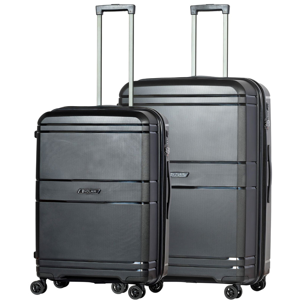 Volair Zurich Hardside 2-Piece Spinner Luggage Set - Large & Medium - Black