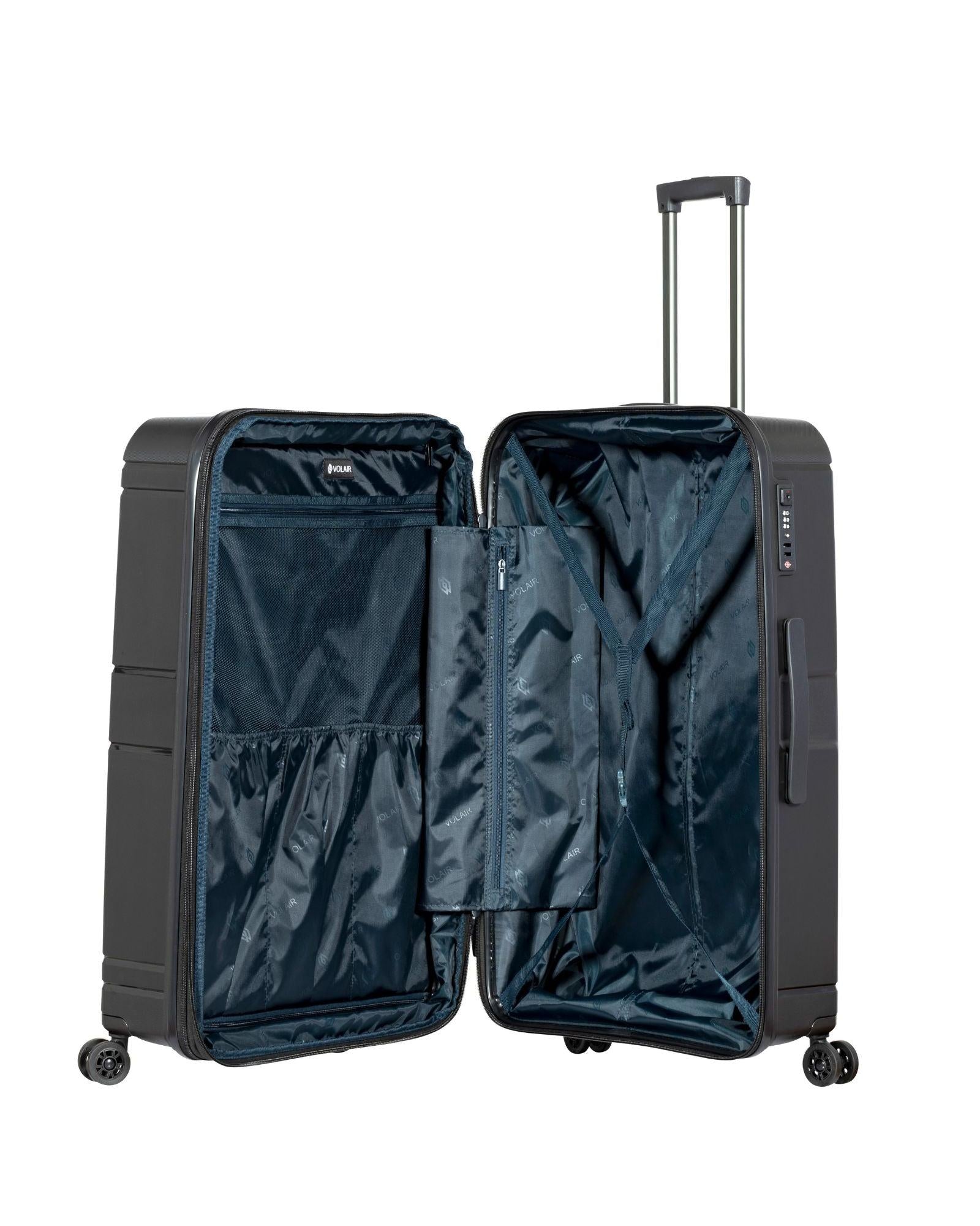 Volair Zurich Hardside 2-Piece Spinner Luggage Set - Large & Carry-On - Black Image 3