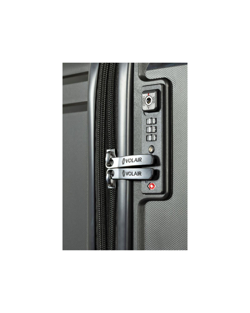 Volair Zurich Hardside 2-Piece Spinner Luggage Set - Large & Carry-On - Black Image 5