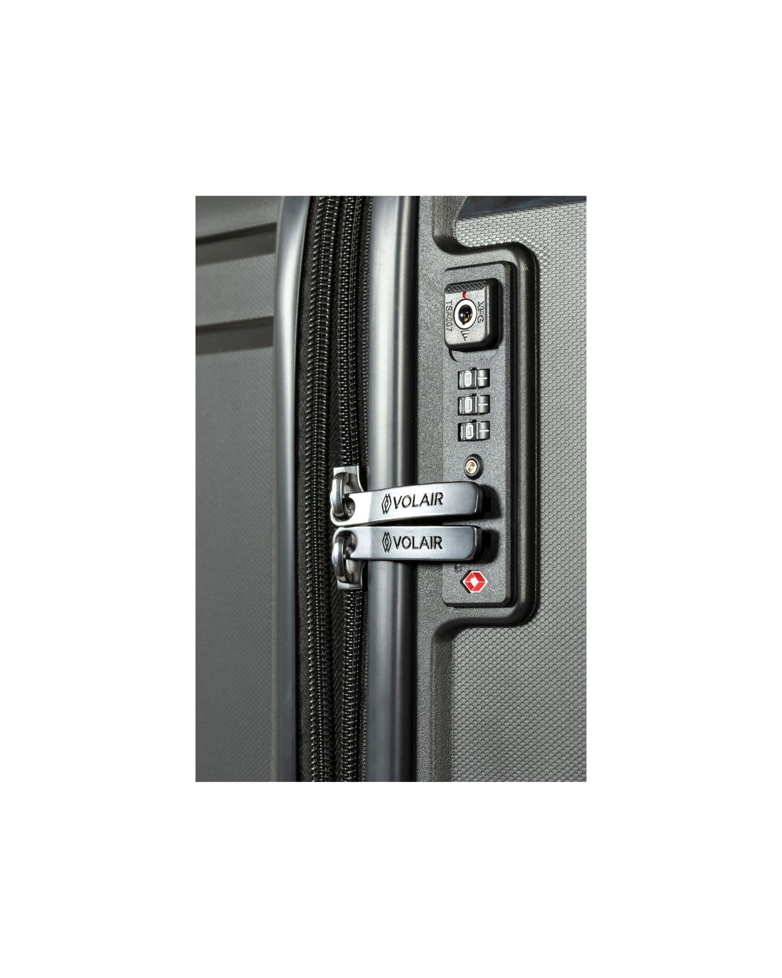 Volair Zurich Hardside 2-Piece Spinner Luggage Set - Large & Carry-On - Black Image 5