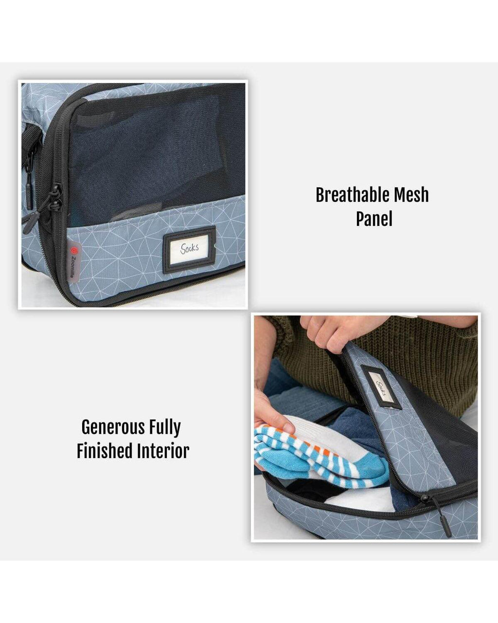 Zoomlite Sustainable Packing Cube - Large - Navy Image 3